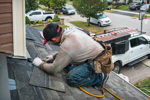 Professional Flat Roof Repair technician working in Grant Park, IL
